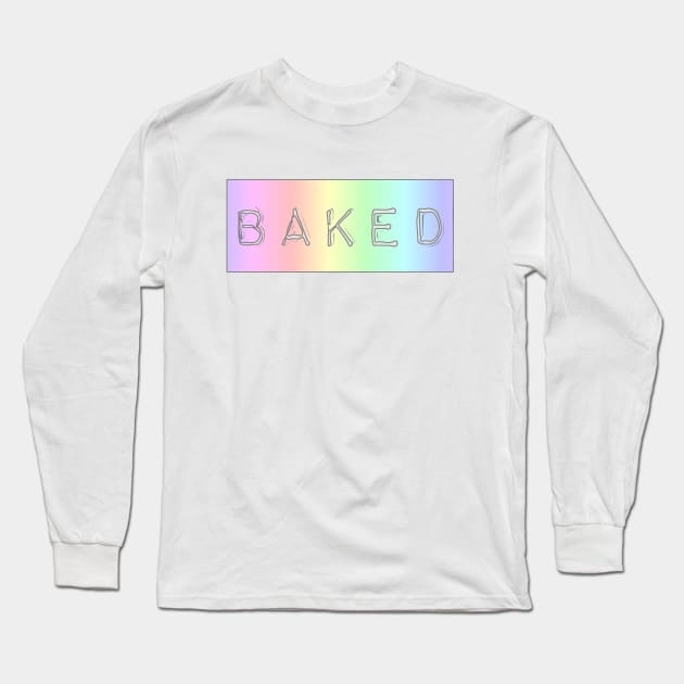 Pastel Rainbow Baked Long Sleeve T-Shirt by Ellidegg